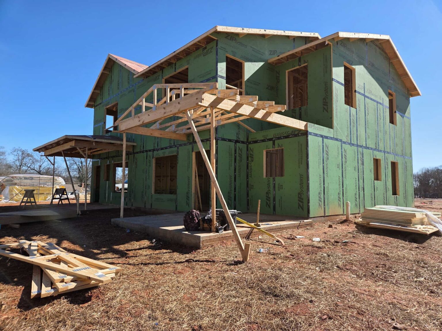 Custom vinyl windows on new construction home in Atlanta area